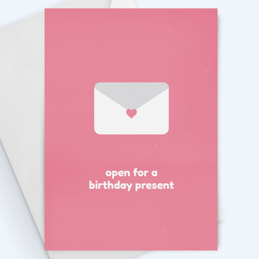 open birthday card