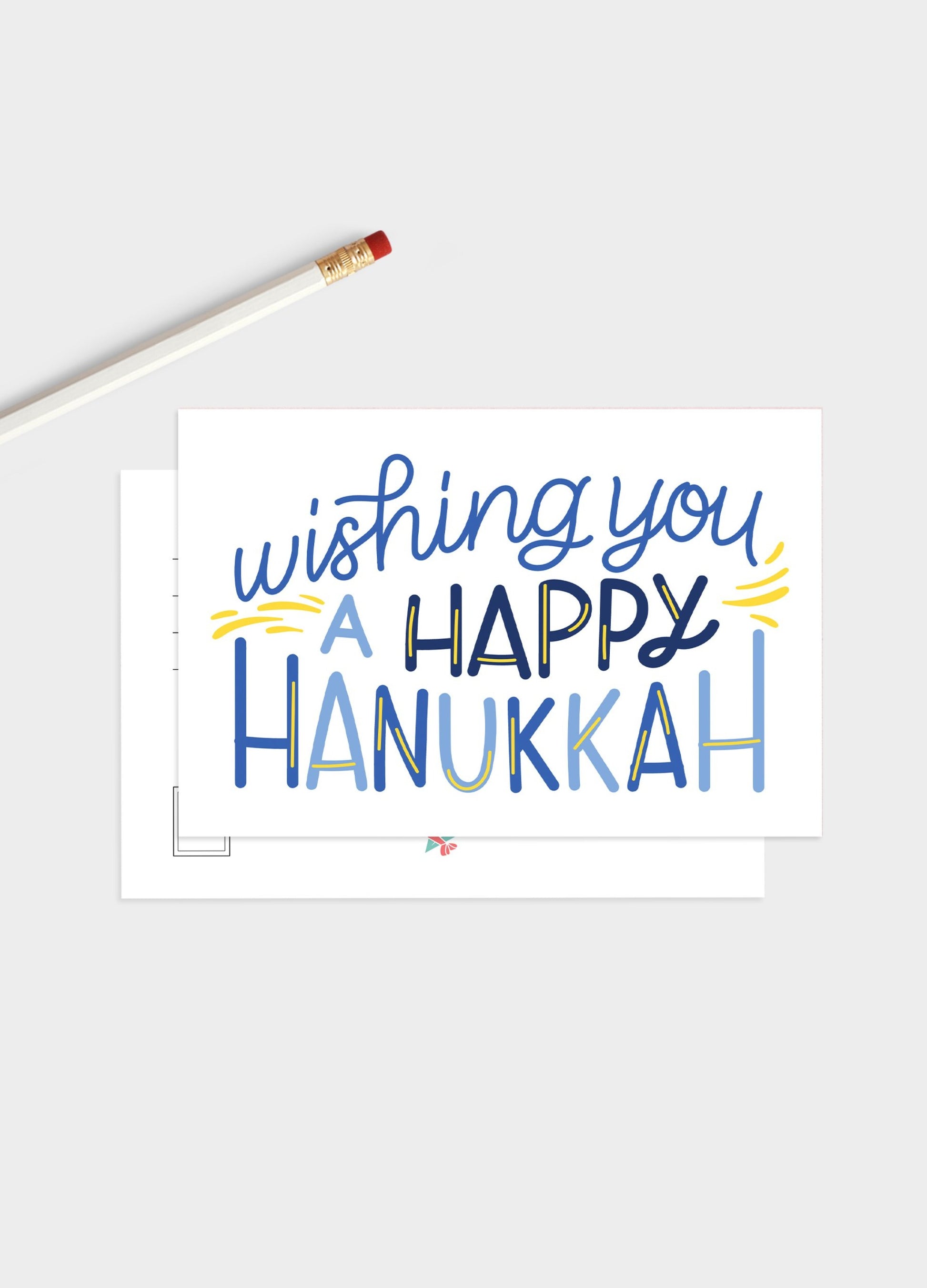Wishing You A Happy Hanukkah Postcard Set (Pack Of 5 Or 10).
