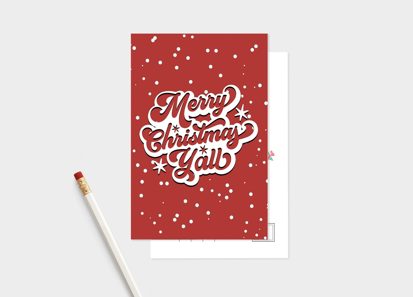 Merry Christmas Y'all Postcard Pack.