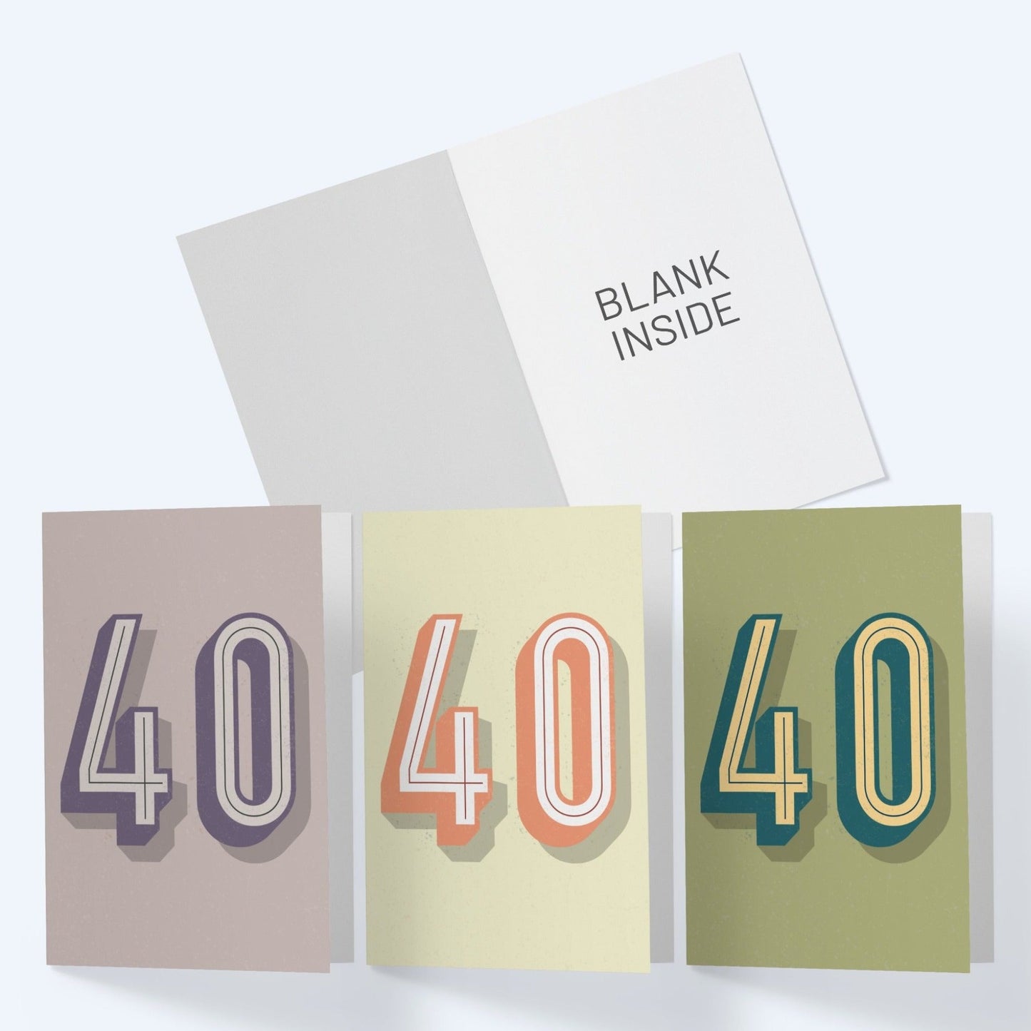 Happy 40th Birthday Or Anniversary Greeting Card..