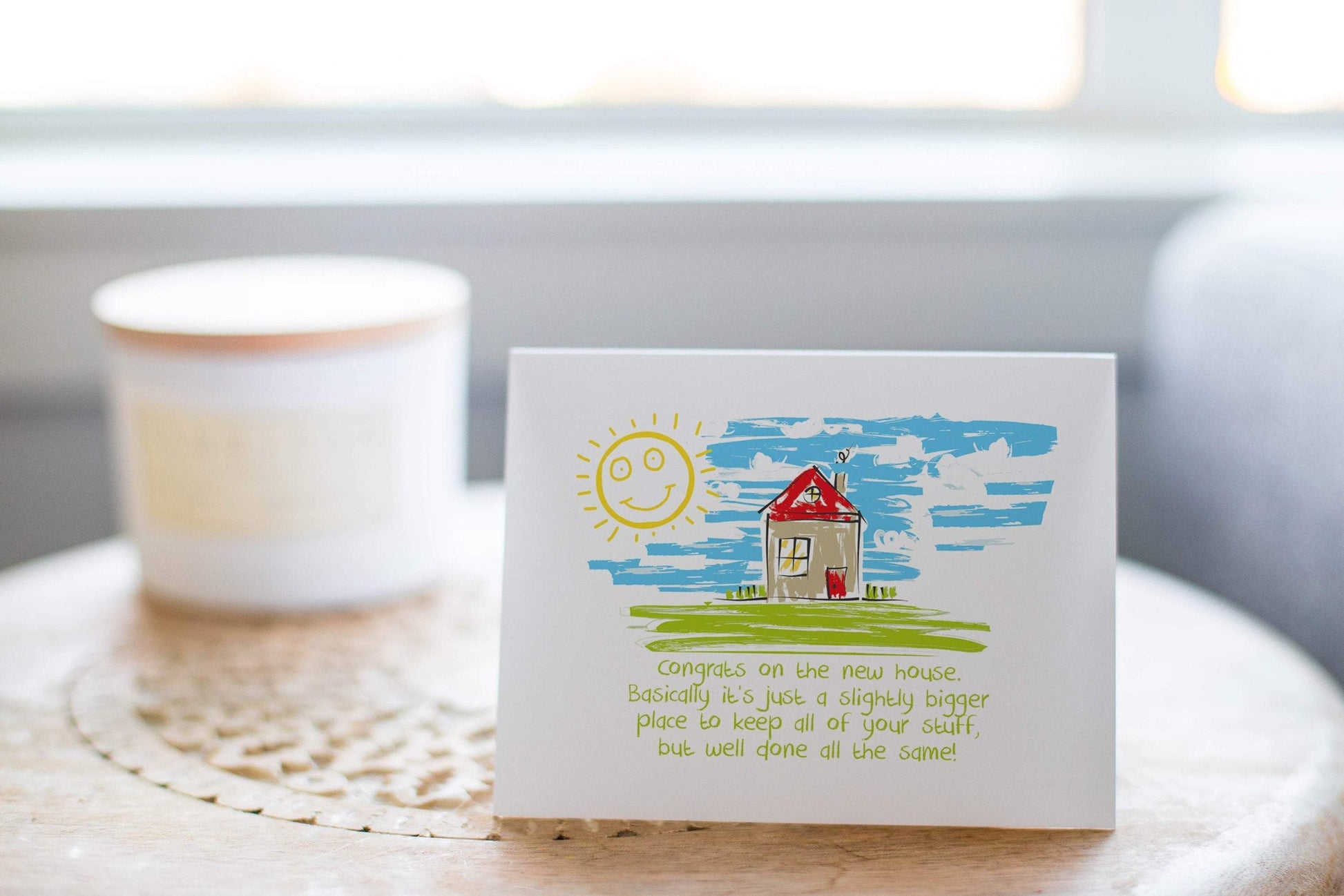 Congrats, A Bigger Place To Keep Your Stuff - New Home Congratulations  Greeting Card