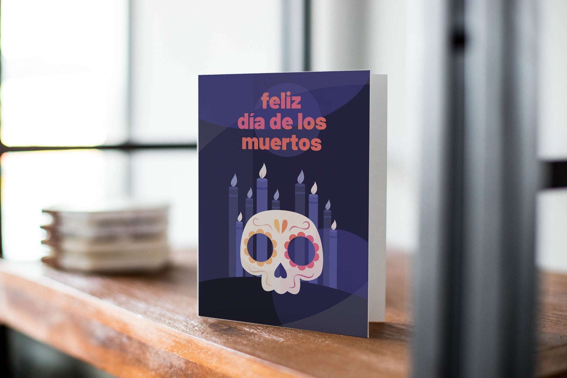 Feliz Dia de los Muertos Card: Halloween The Day of the Dead.