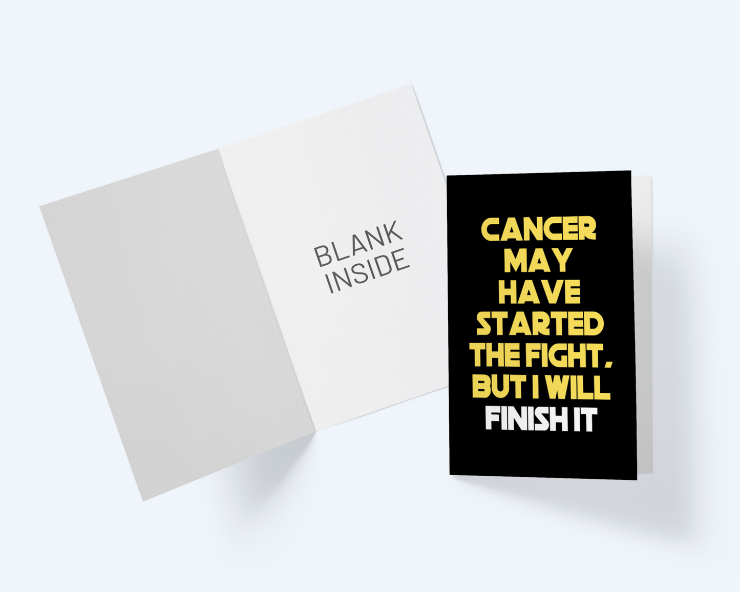 Cancer Fight Greeting Card, Cancer Sucks Fight It Card - Thinking Of You Card.