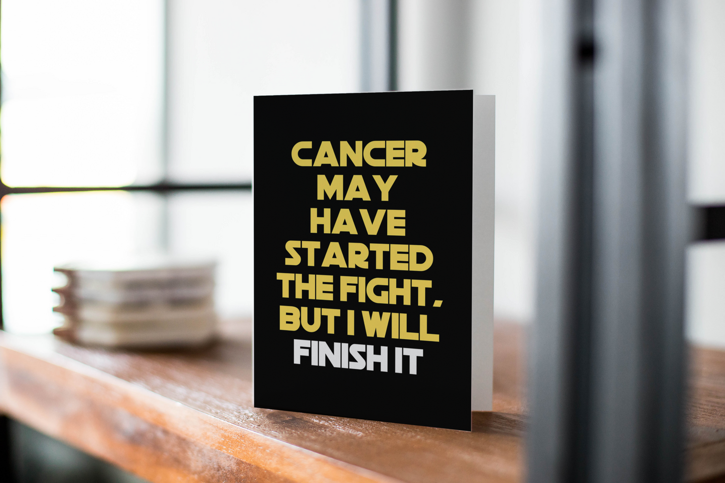 Fight Cancer Greeting Card, Fight Cancer Card - Get Well Soon - Thinking Of You Greeting Card.