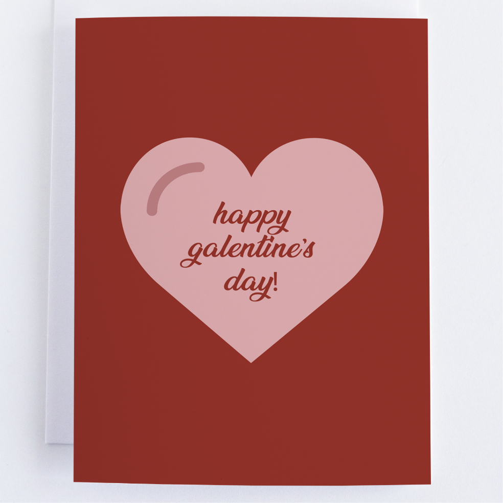 Happy Galentines Card Gold Heart Red Pink Black With Enamel Valentines  Charms Wht - Yahoo Shopping